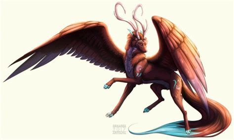 mythological creatures with wings.